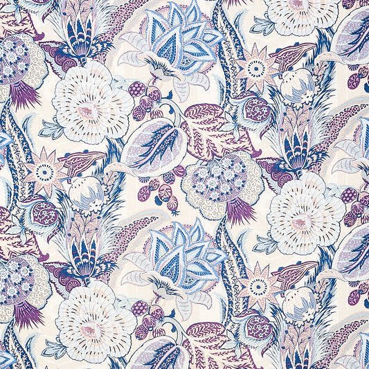 Acquire 173523 Zanzibar Linen Print Hyacinth by Schumacher Fabric