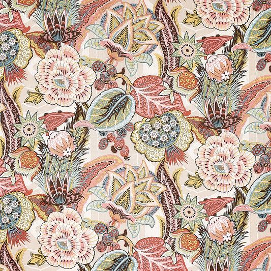 Shop 173525 Zanzibar Linen Print Pink by Schumacher Fabric