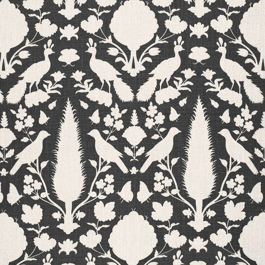 Save 173563 Chenonceau Charcoal by Schumacher Fabric
