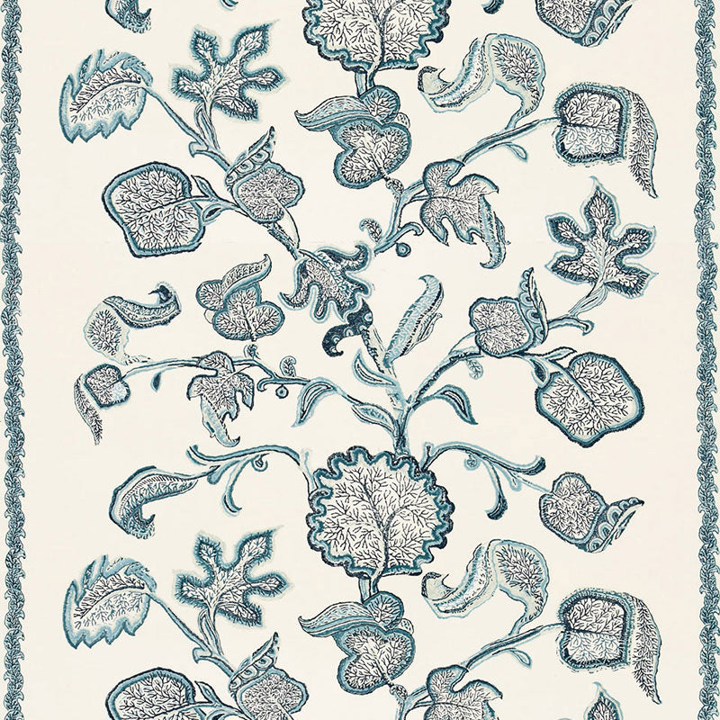 View 173610 Palampore Block Print Sapphire by Schumacher Fabric