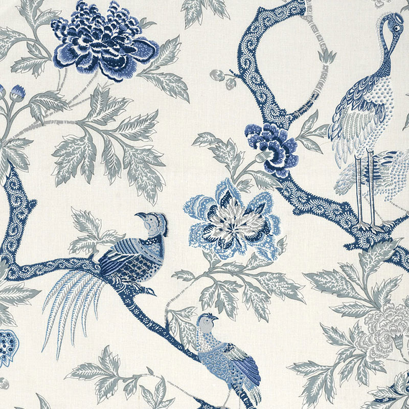 View 174081 Arbre Chinois Porcelain by Schumacher Fabric