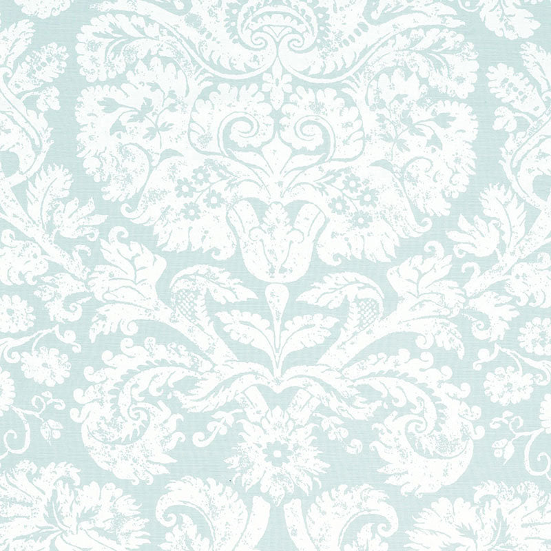 Select 174132 Barresa Damask Aqua by Schumacher Fabric