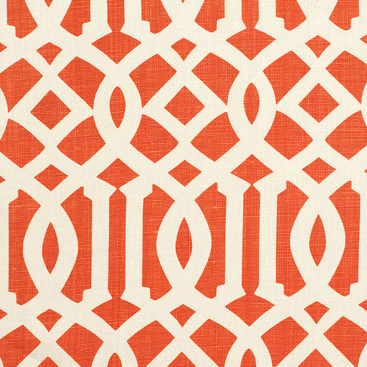Save 174410 Imperial Trellis Ii Ivory / Mandarin by Schumacher Fabric