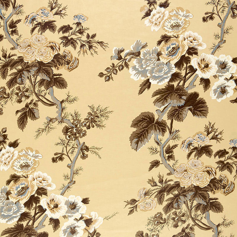 Save 174451 Pyne Hollyhock Tobacco by Schumacher Fabric