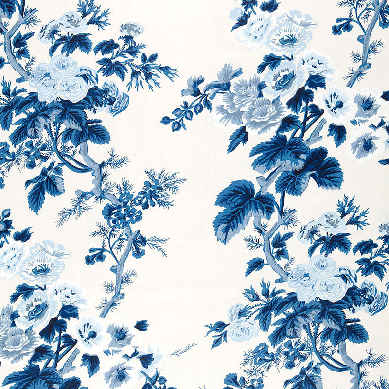 Buy 174452 Pyne Hollyhock Indigo by Schumacher Fabric