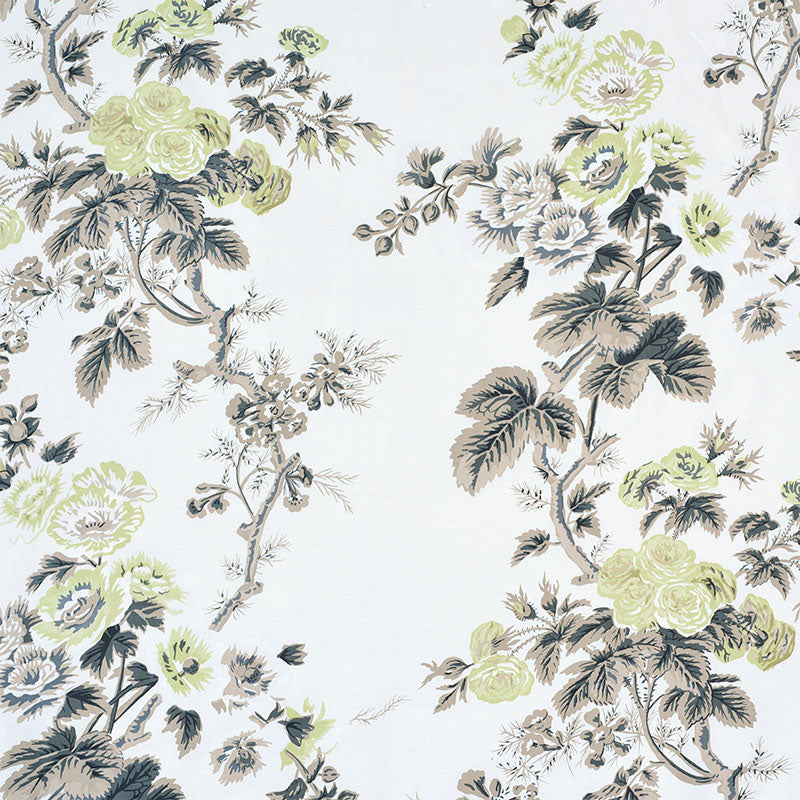 Shop 174455 Pyne Hollyhock Green Tea by Schumacher Fabric