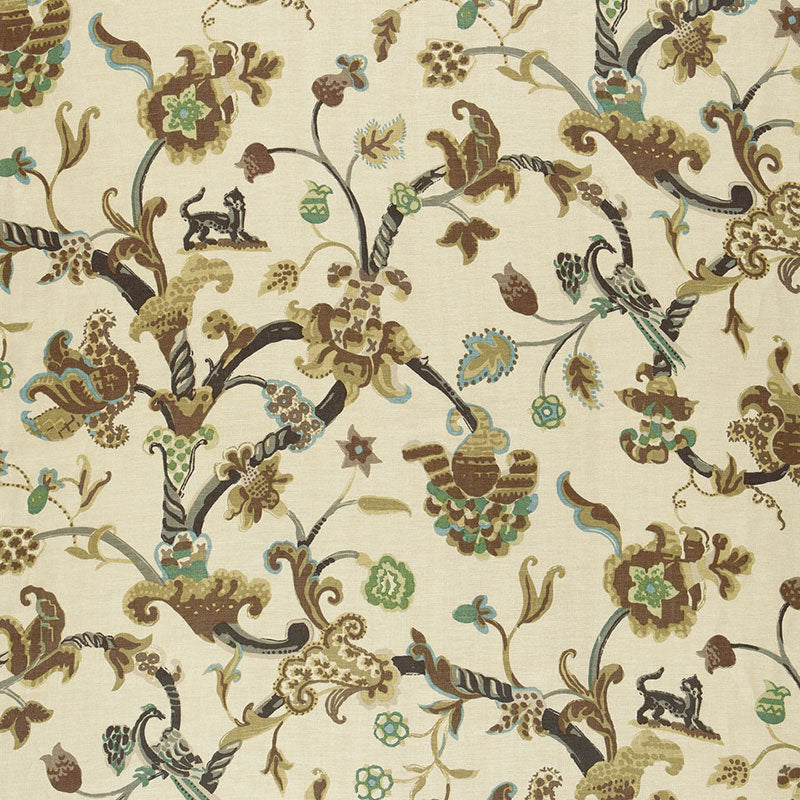 Buy 174531 Eastbury Manor Print Moonstone by Schumacher Fabric