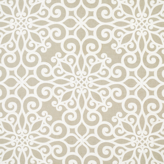Acquire 174562 Rosegate Embroidered Print Pumice by Schumacher Fabric