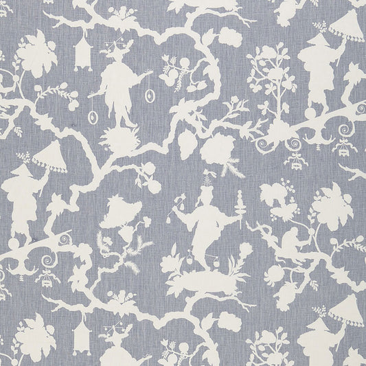 Shop 174582 Shantung Silhouette Print Wisteria by Schumacher Fabric