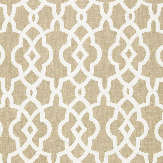 Order 174590 Summer Palace Fret Sand by Schumacher Fabric