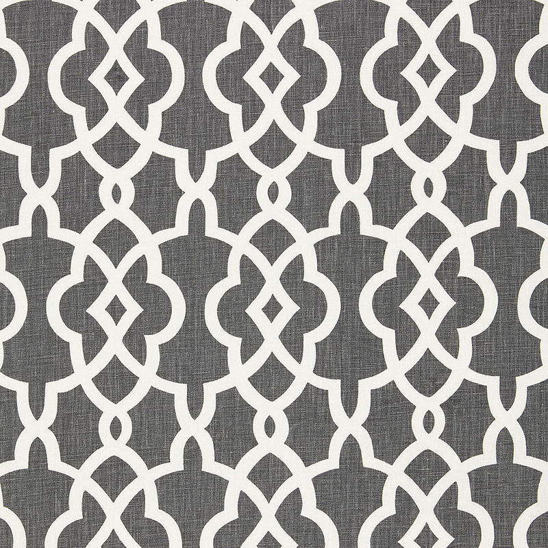 Find 174591 Summer Palace Fret Smoke by Schumacher Fabric