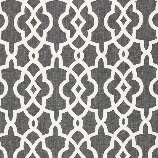Find 174591 Summer Palace Fret Smoke by Schumacher Fabric