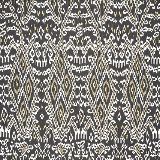 Select 174750 Maya Ikat Print Ash by Schumacher Fabric