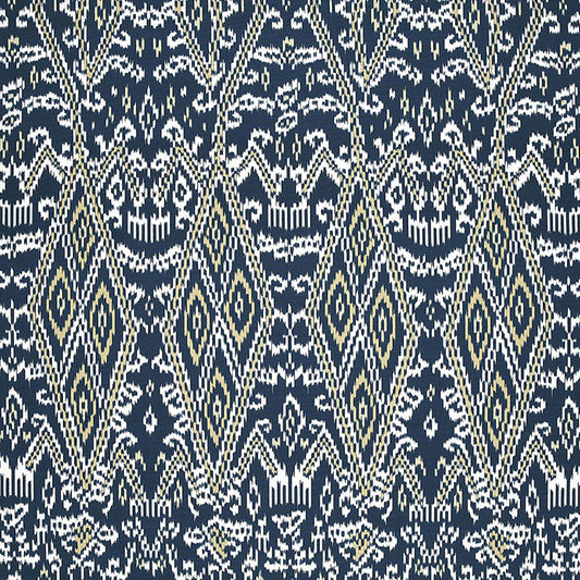 Purchase 174752 Maya Ikat Print Indigo by Schumacher Fabric
