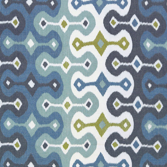 Buy 174832 Darya Ikat Sky by Schumacher Fabric