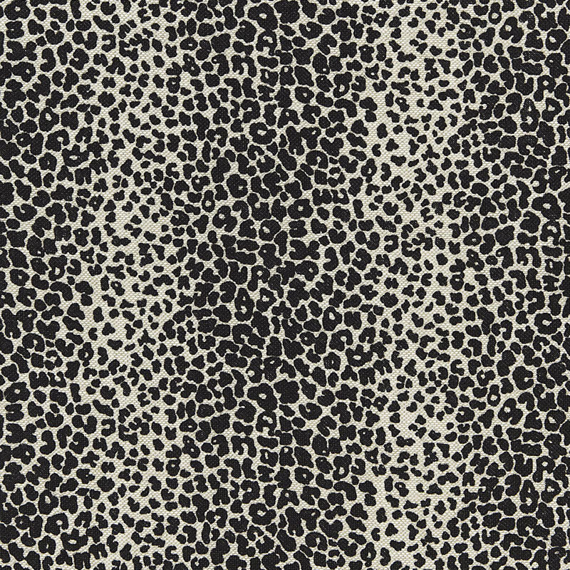 Buy 174841 Leopard Linen Print Ebony by Schumacher Fabric