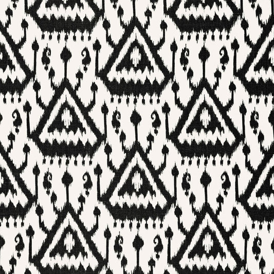 Order 175021 Vientiane Ikat Ebony by Schumacher Fabric