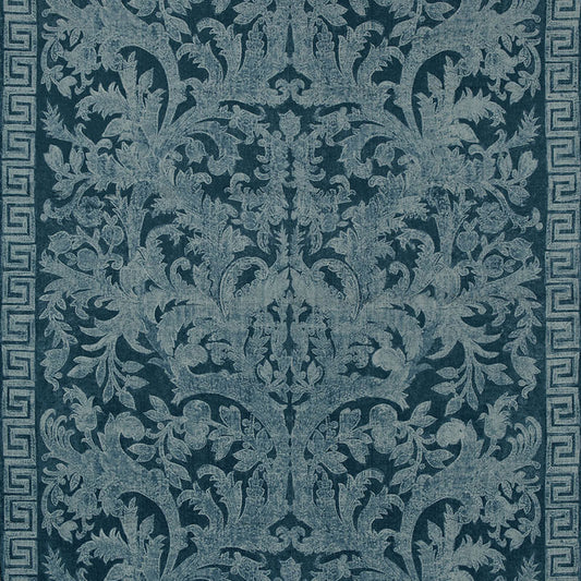 Shop 175111 Carlotta Velvet Damask Indigo by Schumacher Fabric