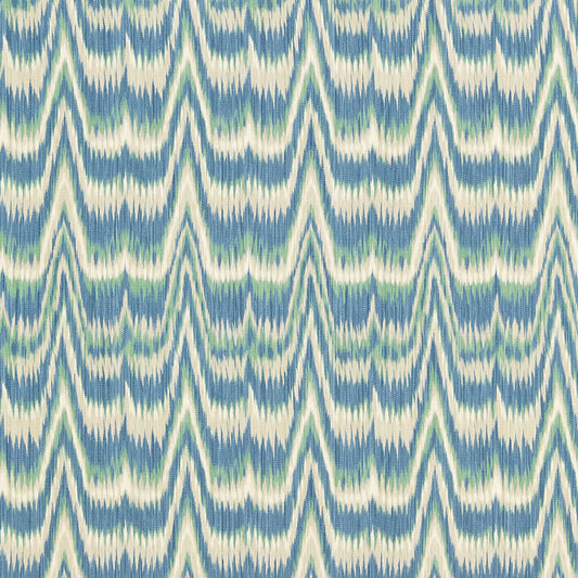 Shop 175120 Kamalia Ikat Print Aegean by Schumacher Fabric