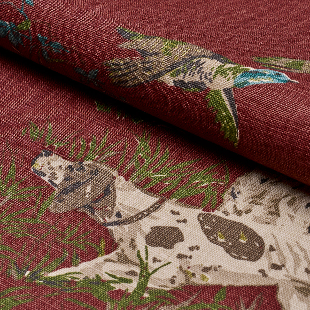 Purchase 175165 | Pointers, Burgundy - Schumacher Fabric