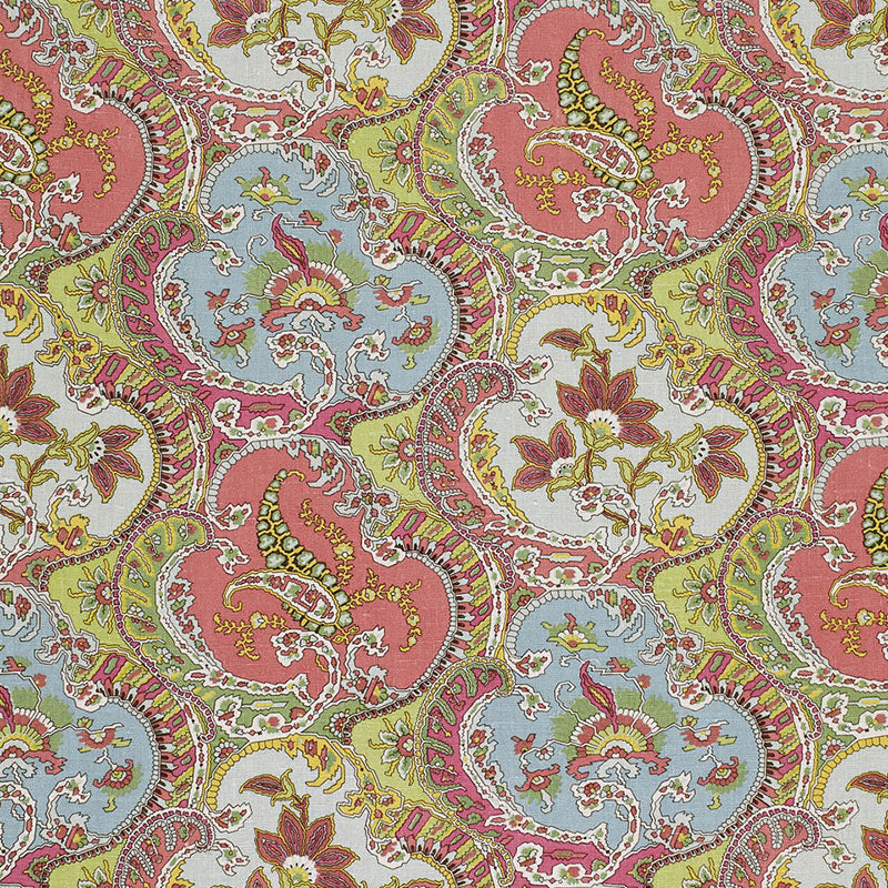 View 175550 Pickfair Paisley Multi by Schumacher Fabric