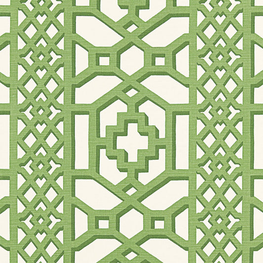 Buy 175741 Zanzibar Trellis Matte Jade by Schumacher Fabric