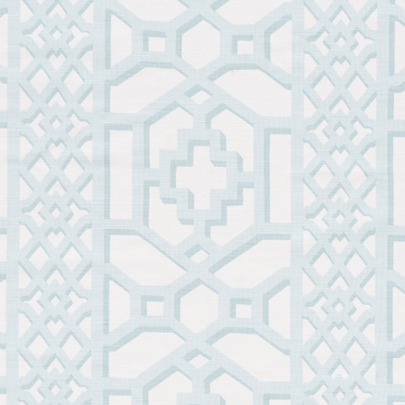 Buy 175746 Zanzibar Trellis Matte Winter Mint by Schumacher Fabric