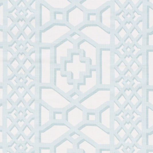 Buy 175746 Zanzibar Trellis Matte Winter Mint by Schumacher Fabric