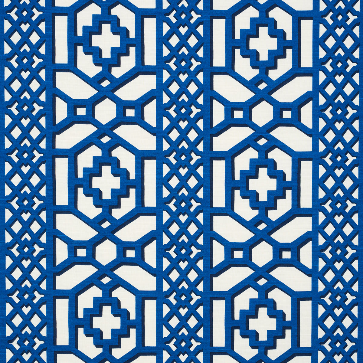 Purchase 175749 Zanzibar Trellis, Navy by Schumacher Fabric
