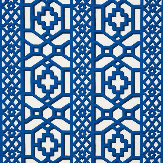 175749 zanzibar trellis navy by schumacher fabric