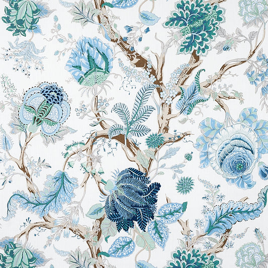 View 175784 Indian Arbre Peacock & Emerald by Schumacher Fabric