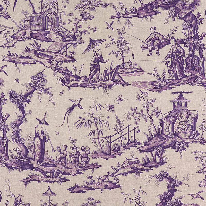 Save 175801 Shengyou Toile Iris by Schumacher Fabric