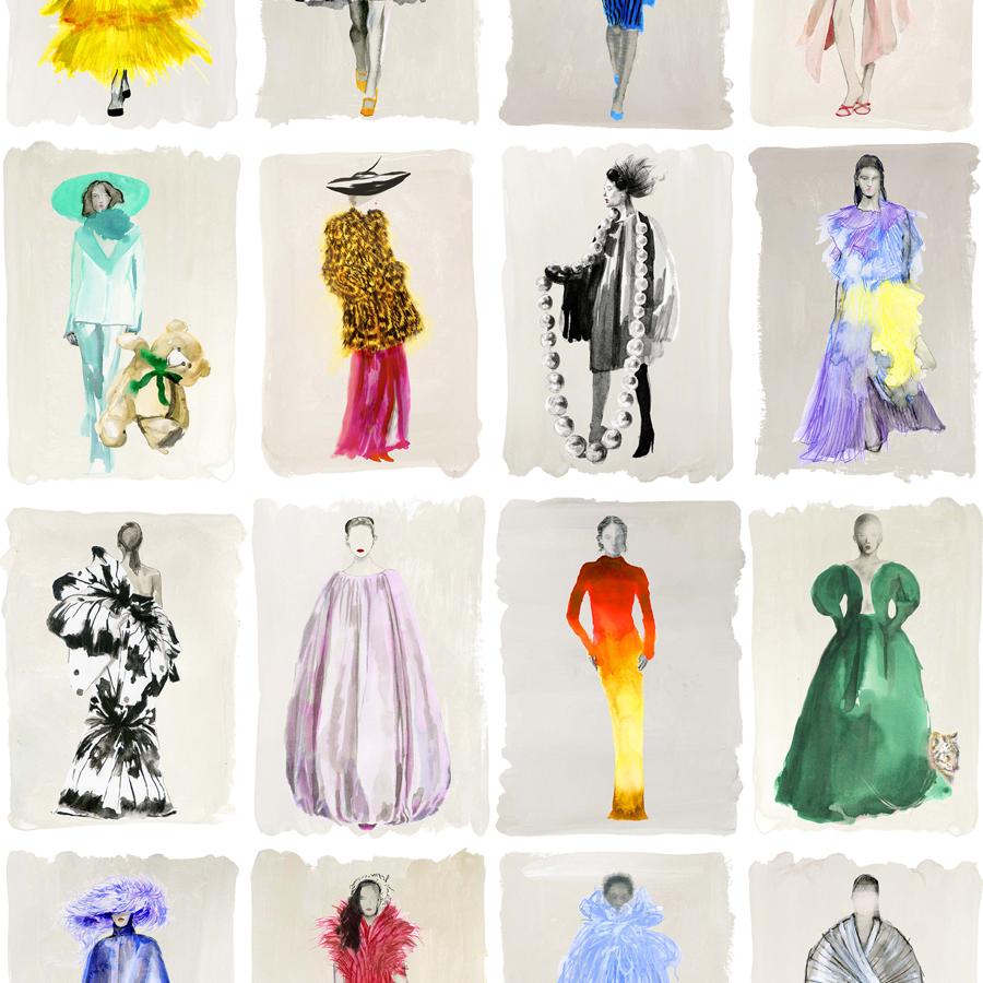 Purchase 175/1001M Couture Carousel, Multi Novelty - Cole & Son Wallpaper