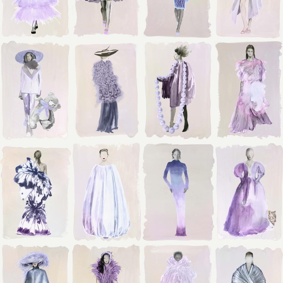 Purchase 175/1005 Couture Carousel, Lavender Novelty - Cole & Son Wallpaper