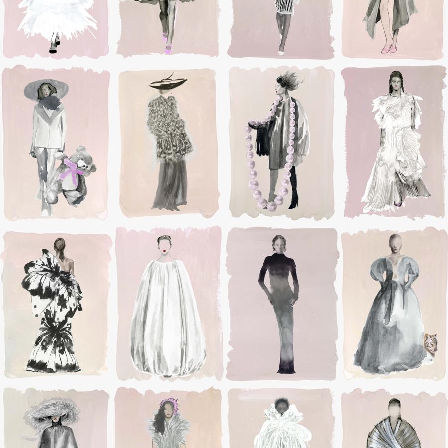 Purchase 175/1006M Couture Carousel, Blush P Novelty - Cole & Son Wallpaper