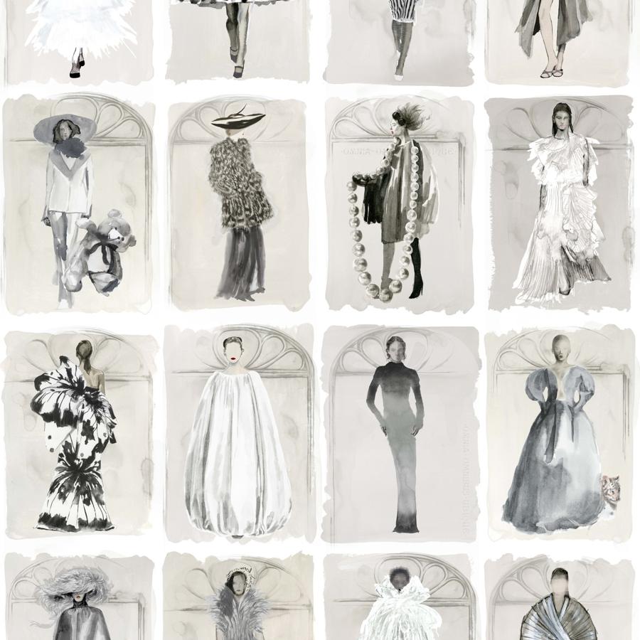 Purchase 175/2008M Couture Carousel W, Mchrome Novelty - Cole & Son Wallpaper