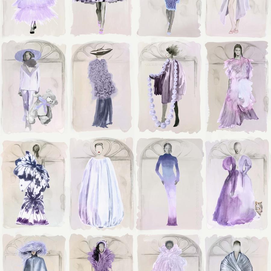 Purchase 175/2011M Couture Carousel W, Lavender P Novelty - Cole & Son Wallpaper