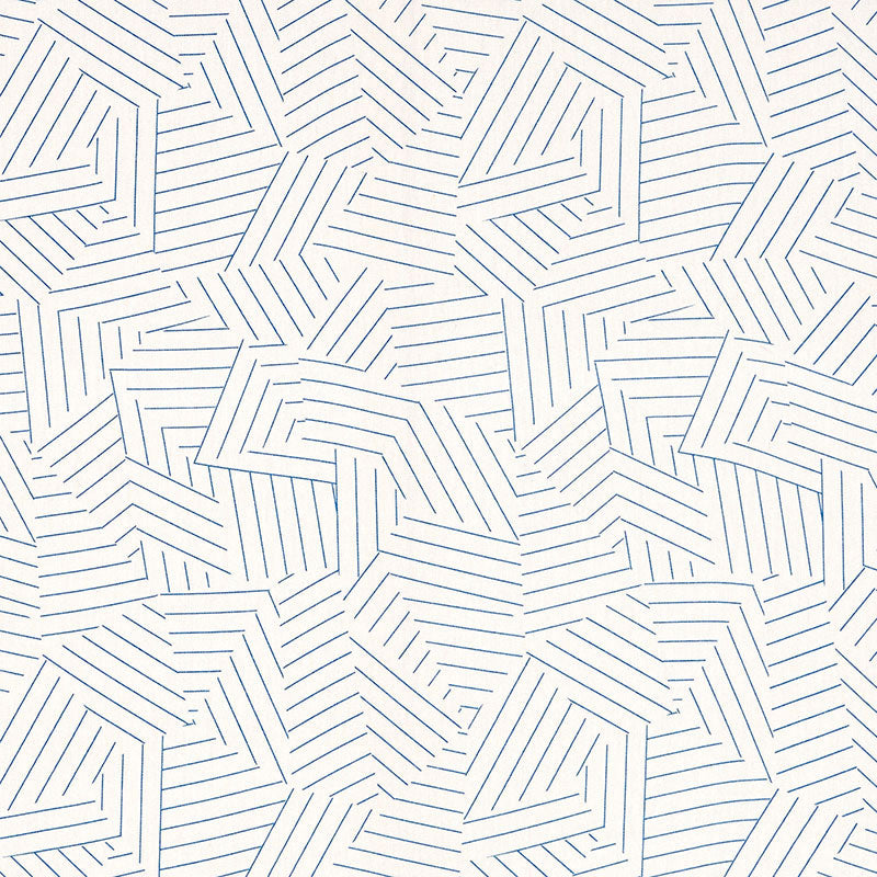Order 176052 Deconstructed Stripe Cobalt by Schumacher Fabric