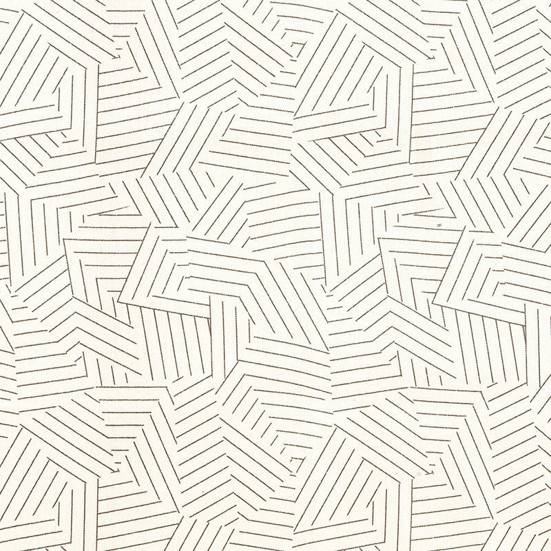 Save 176053 Deconstructed Stripe Greige by Schumacher Fabric