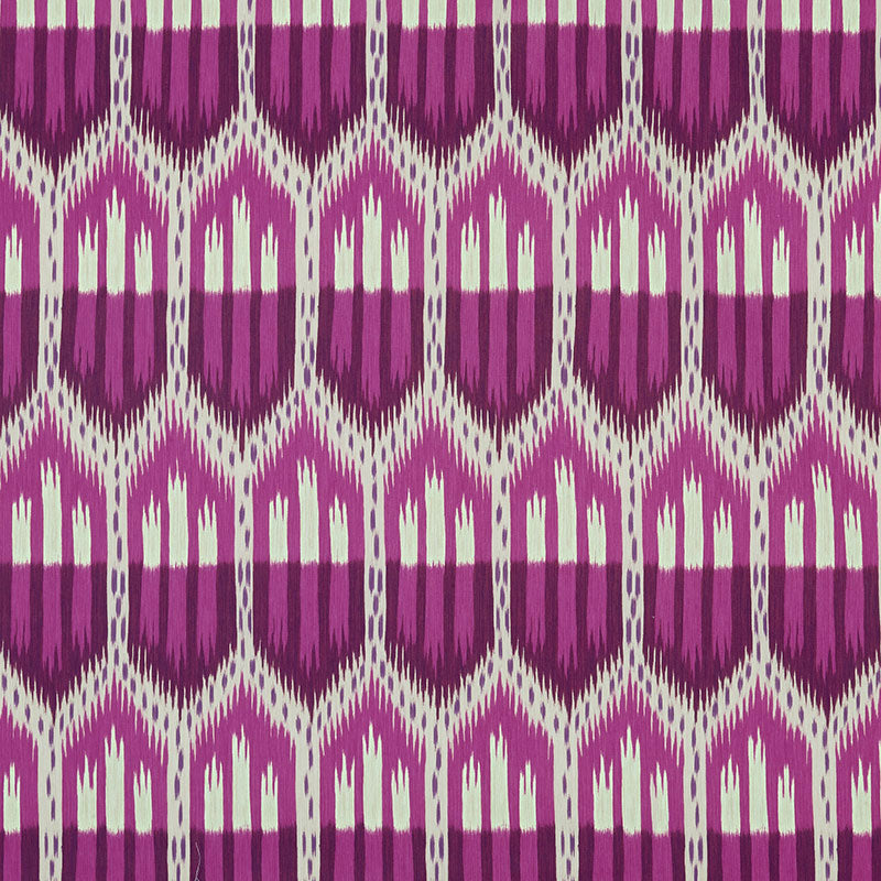 View 176082 Bukhara Ikat Fuchsia by Schumacher Fabric