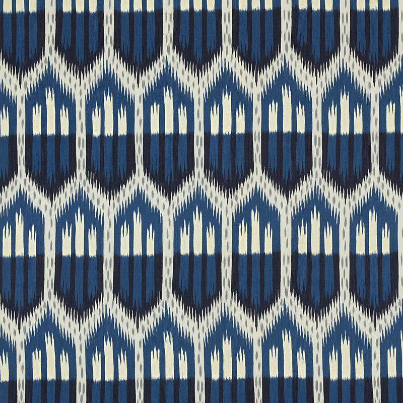 Shop 176084 Bukhara Ikat Indigo by Schumacher Fabric