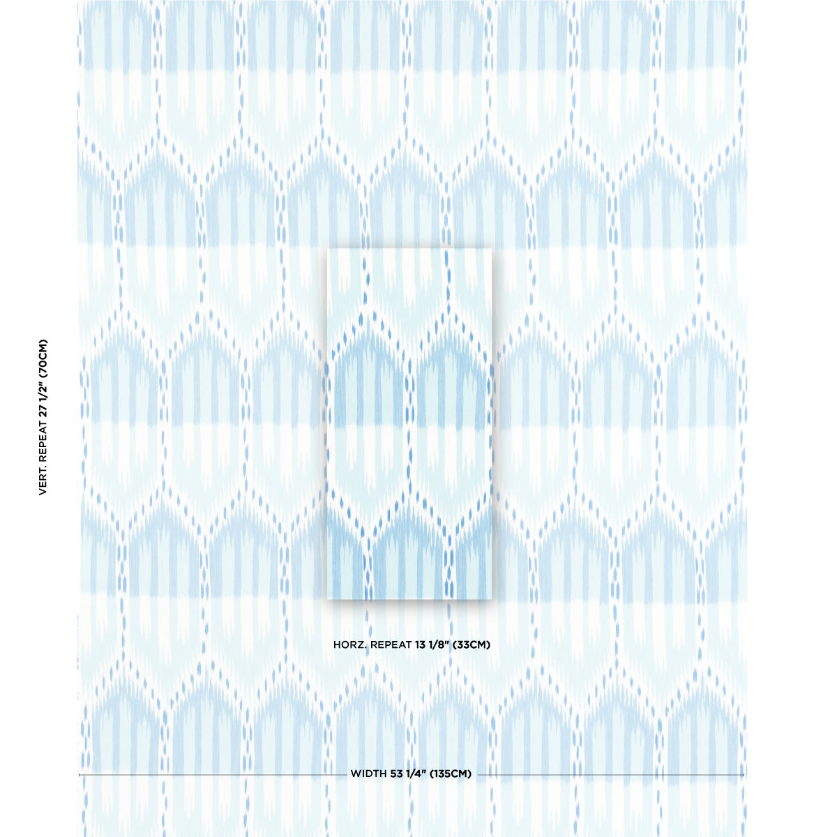 Purchase 176085 | Bukhara Ikat, Sky And Aqua - Schumacher Fabric