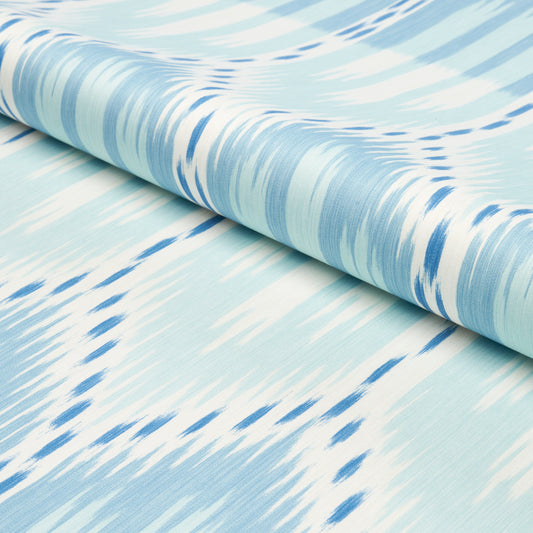 Purchase 176085 | Bukhara Ikat, Sky And Aqua - Schumacher Fabric