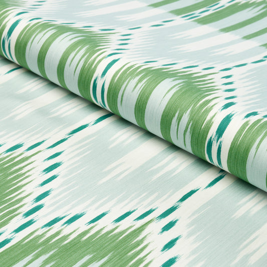 Purchase 176086 | Bukhara Ikat, Mineral And Leaf - Schumacher Fabric