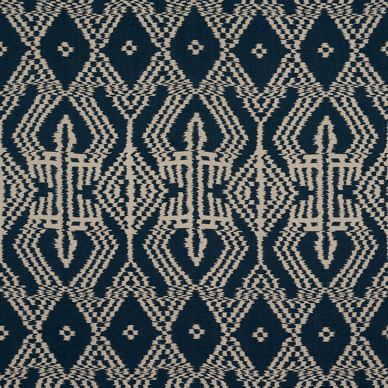 Search 176095 Asaka Ikat Indigo by Schumacher Fabric