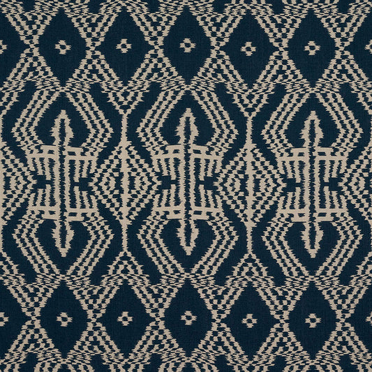 Search 176095 Asaka Ikat Indigo by Schumacher Fabric
