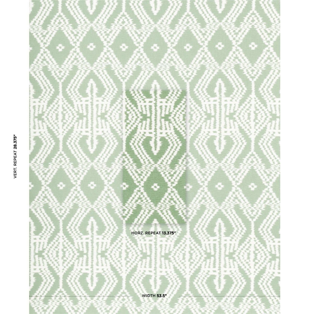 Purchase 176097 | Asaka Ikat, Green - Schumacher Fabric