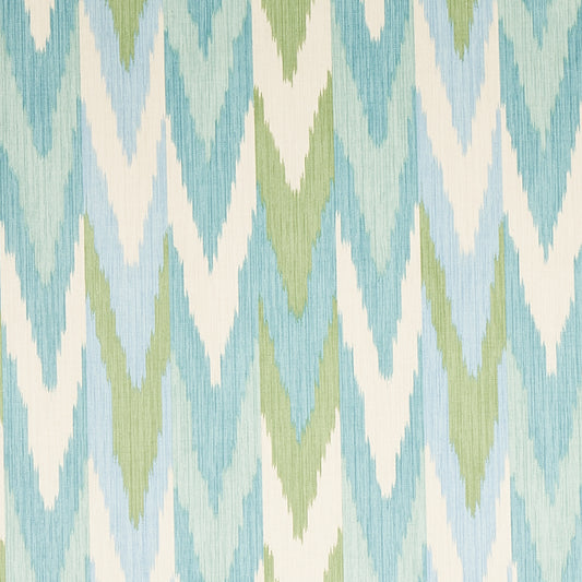 Search 176103 Kashgar Velvet Ikat Mineral and Leaf by Schumacher Fabric