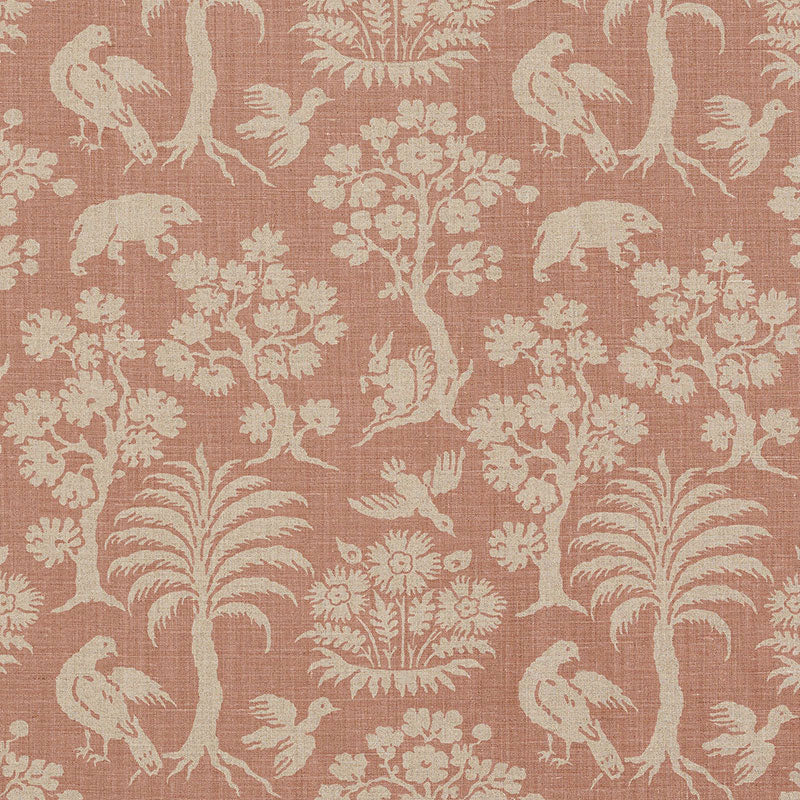Looking 176170 Woodland Silhouette Blush by Schumacher Fabric