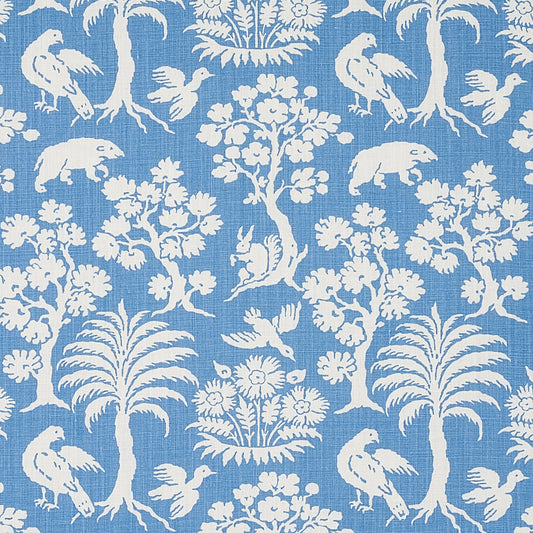 Order 176176 Woodland Silhouette Blue by Schumacher Fabric